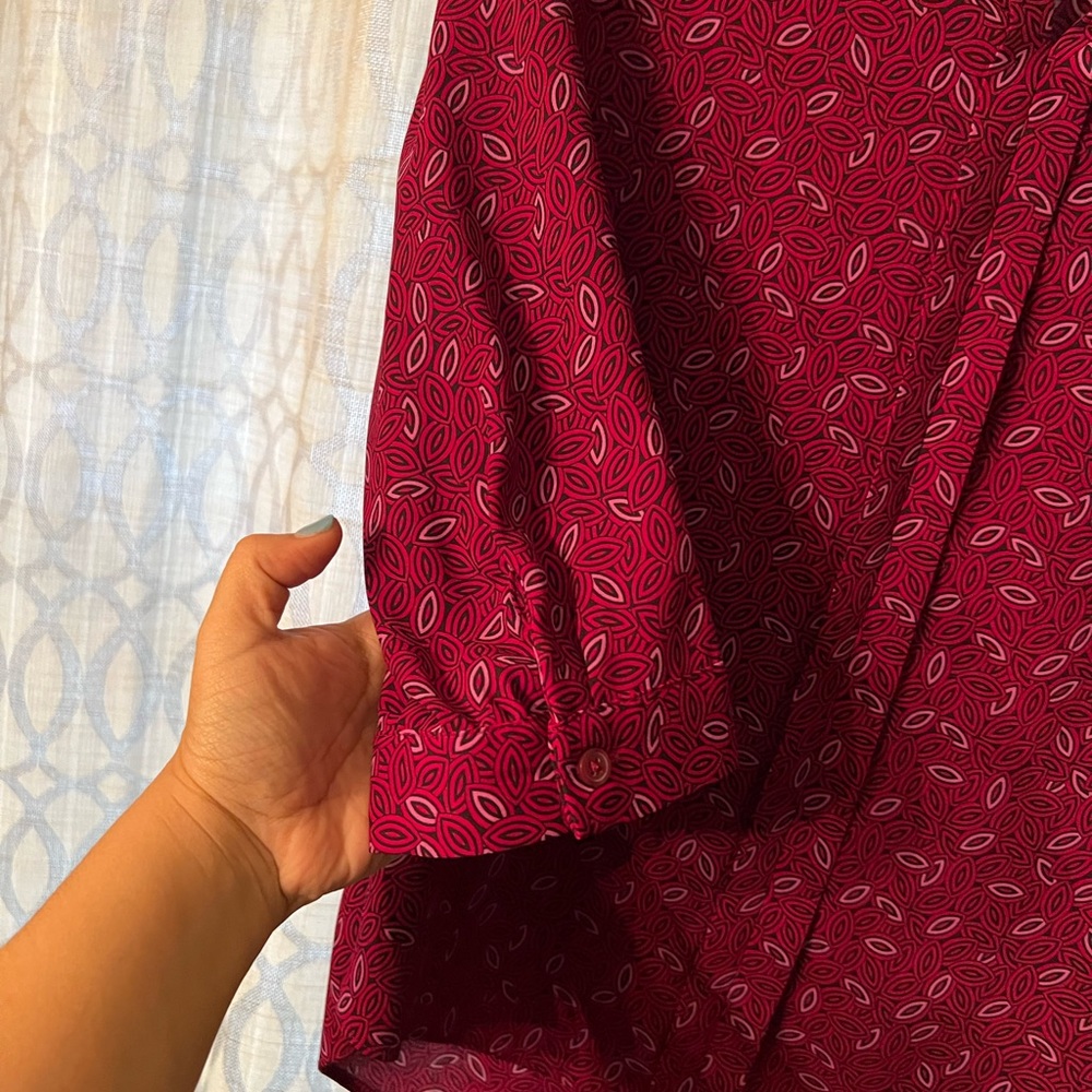 Dana Buchman red blouse size extra large - Picture 4 of 5
